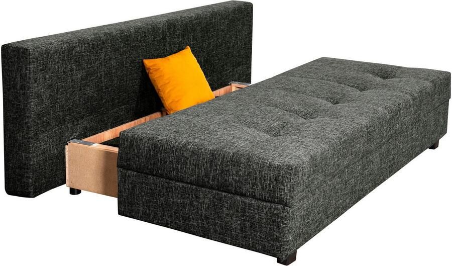 COLLECTION AB Slaapbank DARIA inclusief slaapfunctie en bedlade Slaapbank bedfunctie bedlade inclusief rugkussens veerkern - Foto 6