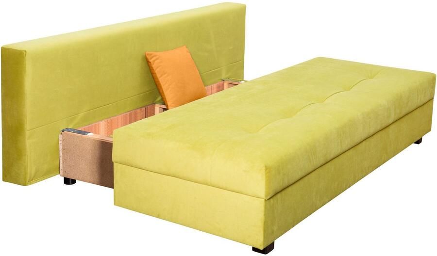 COLLECTION AB Slaapbank DARIA inclusief slaapfunctie en bedlade Slaapbank bedfunctie bedlade inclusief rugkussens veerkern - Foto 5