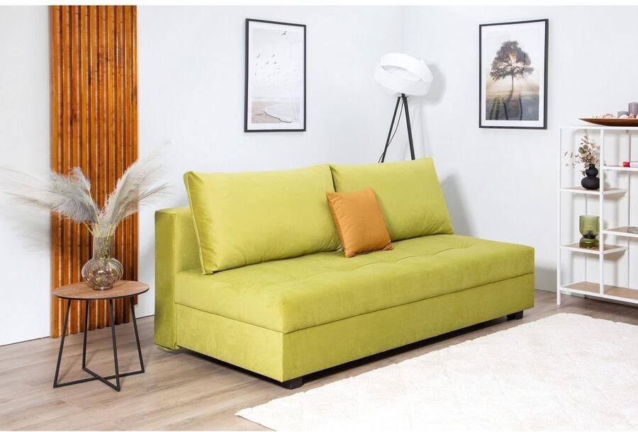 COLLECTION AB Slaapbank DARIA inclusief slaapfunctie en bedlade Slaapbank bedfunctie bedlade inclusief rugkussens veerkern - Foto 2