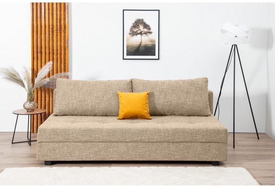 COLLECTION AB Slaapbank DARIA inclusief slaapfunctie en bedlade Slaapbank bedfunctie bedlade inclusief rugkussens veerkern - Foto 3