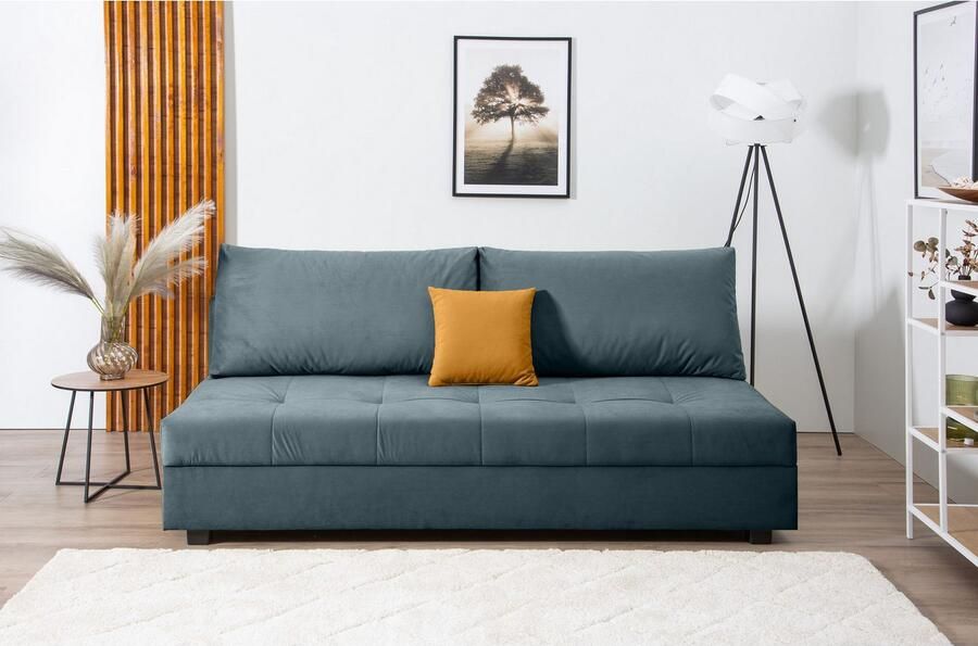 COLLECTION AB Slaapbank DARIA inclusief slaapfunctie en bedlade Slaapbank bedfunctie bedlade inclusief rugkussens veerkern - Foto 3