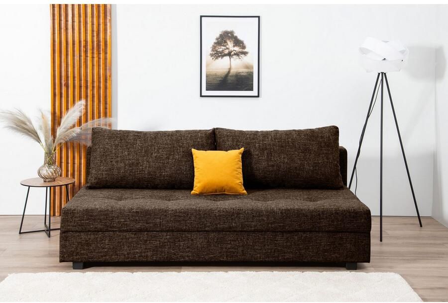 COLLECTION AB Slaapbank DARIA inclusief slaapfunctie en bedlade Slaapbank bedfunctie bedlade inclusief rugkussens veerkern - Foto 3