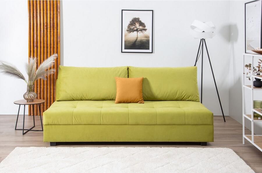 COLLECTION AB Slaapbank DARIA inclusief slaapfunctie en bedlade Slaapbank bedfunctie bedlade inclusief rugkussens veerkern - Foto 3