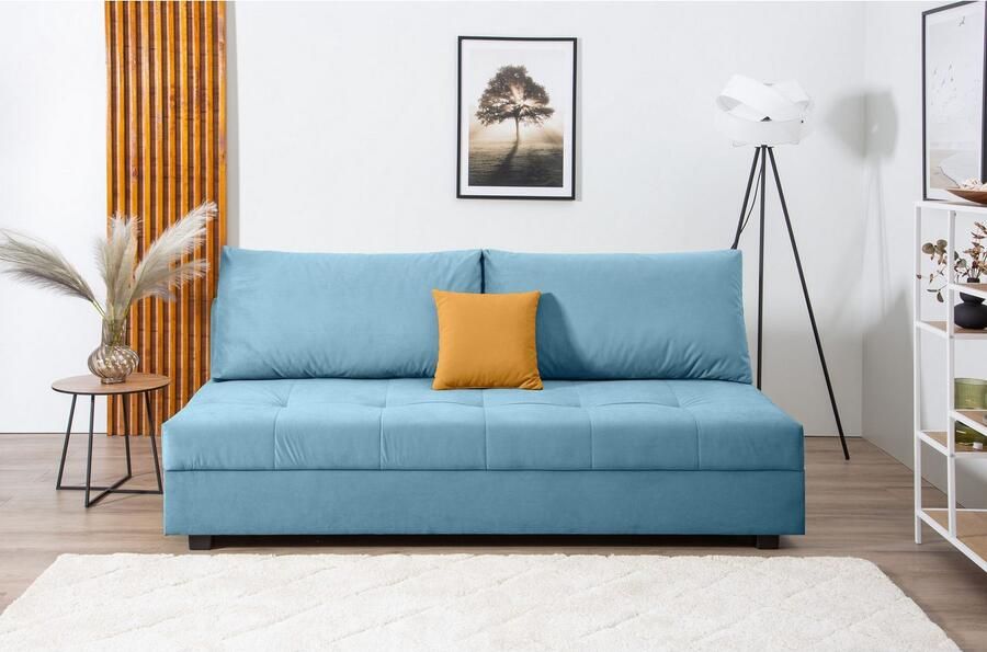 COLLECTION AB Slaapbank DARIA inclusief slaapfunctie en bedlade Slaapbank bedfunctie bedlade inclusief rugkussens veerkern - Foto 3