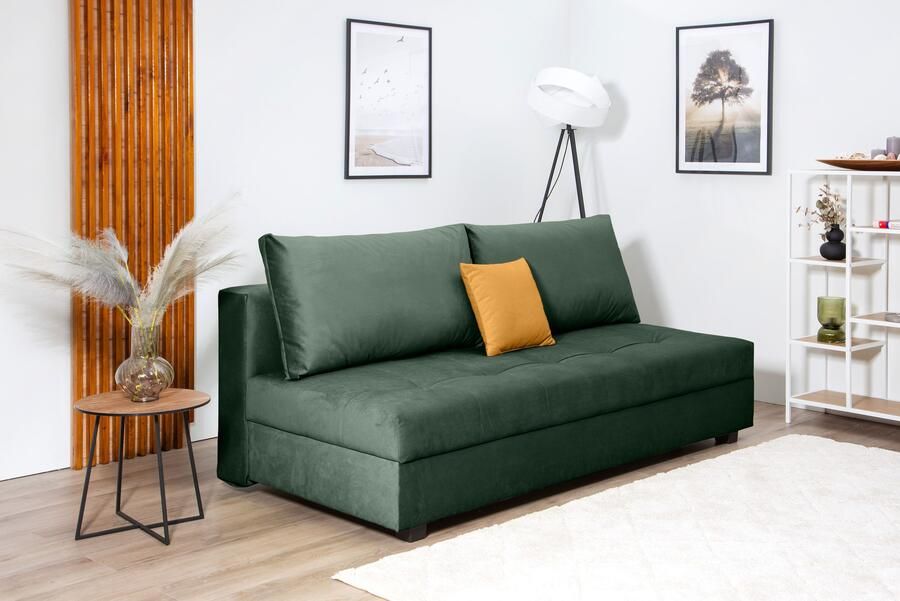 COLLECTION AB Slaapbank DARIA inclusief slaapfunctie en bedlade Slaapbank bedfunctie bedlade inclusief rugkussens veerkern - Foto 3