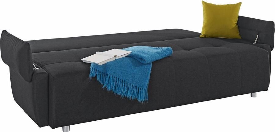 COLLECTION AB Slaapbank Funtastic met binnenvering slaapfunctie inclusief 2 rugkussens en 1 sierkussen - Foto 6