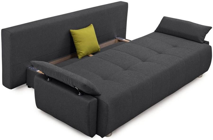 COLLECTION AB Slaapbank Funtastic met binnenvering slaapfunctie inclusief 2 rugkussens en 1 sierkussen - Foto 2