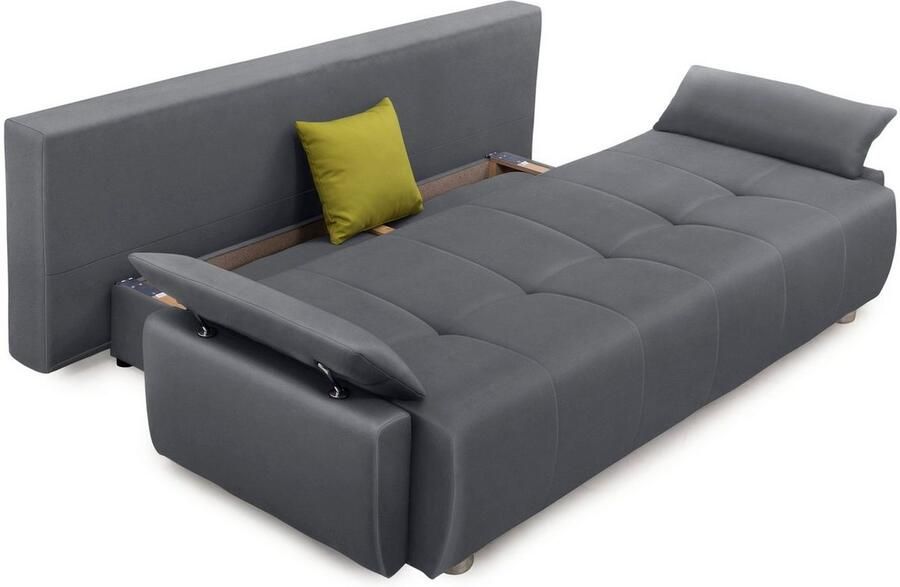 COLLECTION AB Slaapbank Funtastic met binnenvering slaapfunctie inclusief 2 rugkussens en 1 sierkussen - Foto 2