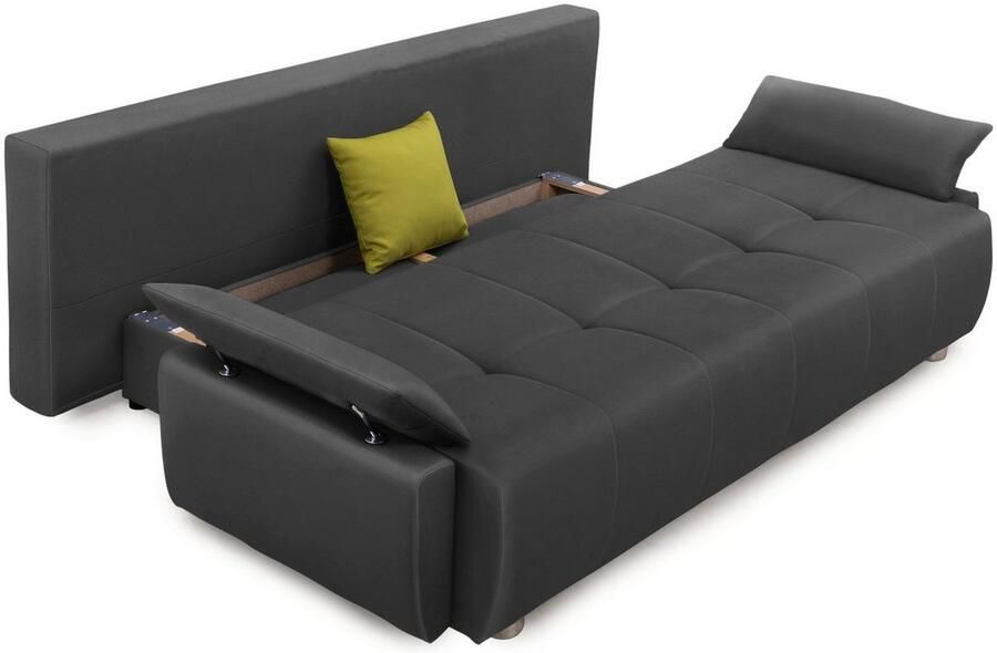 COLLECTION AB Slaapbank Funtastic met binnenvering slaapfunctie inclusief 2 rugkussens en 1 sierkussen - Foto 4