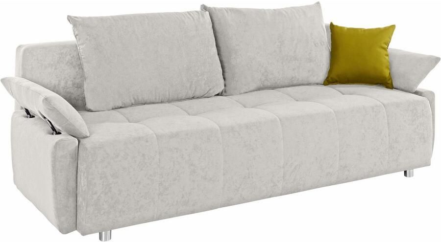 COLLECTION AB Slaapbank Funtastic met binnenvering slaapfunctie inclusief 2 rugkussens en 1 sierkussen - Foto 4