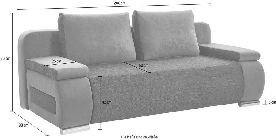COLLECTION AB Slaapbank Moritz met slaapbank functie en bedbox comfortabele binnenvering - Foto 9