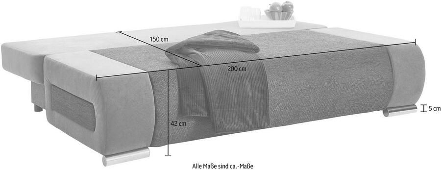 COLLECTION AB Slaapbank Moritz met slaapbank functie en bedbox comfortabele binnenvering - Foto 14