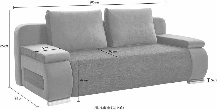 COLLECTION AB Slaapbank Moritz met slaapbank functie en bedbox comfortabele binnenvering - Foto 10