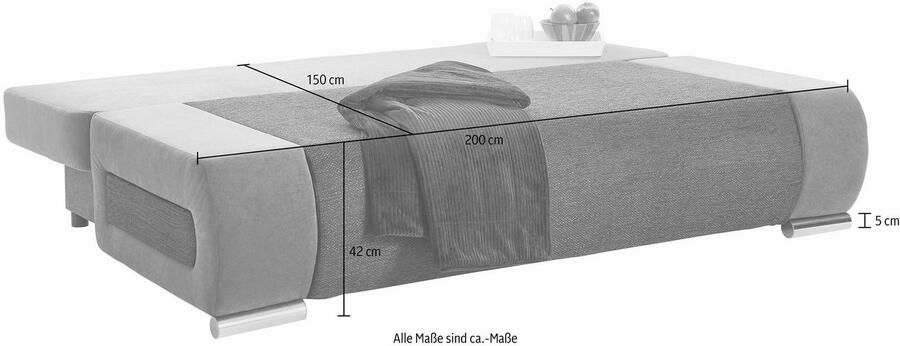 COLLECTION AB Slaapbank Moritz met slaapbank functie en bedbox comfortabele binnenvering - Foto 14