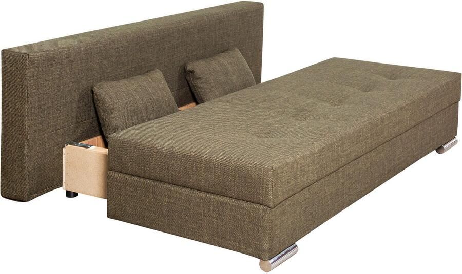 COLLECTION AB Slaapbank Tania met bedfunctie en bedlade comfortabele zitcomfort: veren-kern bekleding inclusief rugkussen - Foto 5