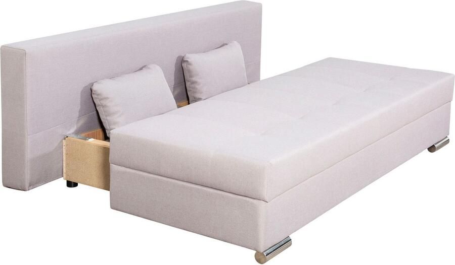 COLLECTION AB Slaapbank Tania met bedfunctie en bedlade comfortabele zitcomfort: veren-kern bekleding inclusief rugkussen - Foto 6