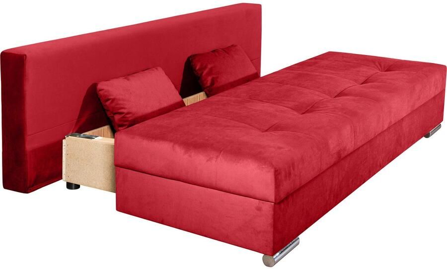 COLLECTION AB Slaapbank Tania met bedfunctie en bedlade comfortabele zitcomfort: veren-kern bekleding inclusief rugkussen - Foto 6