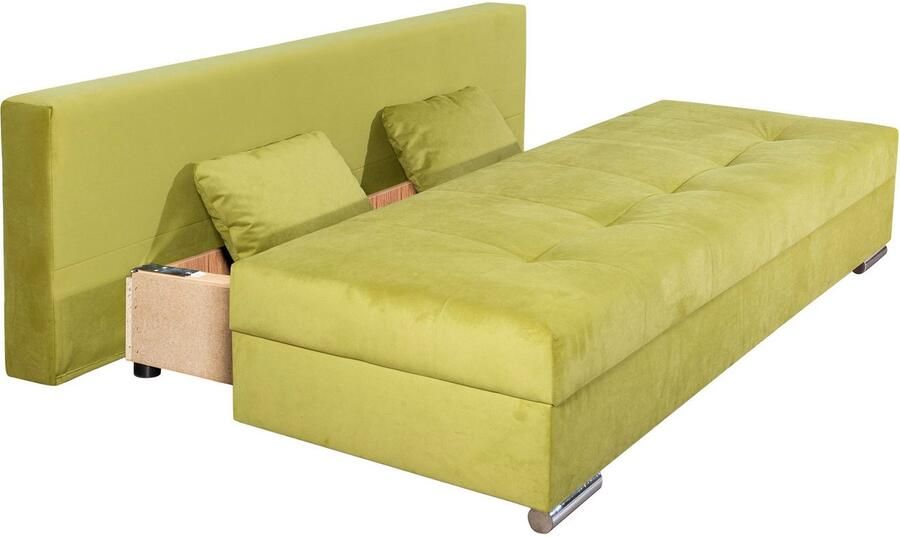 COLLECTION AB Slaapbank Tania met bedfunctie en bedlade comfortabele zitcomfort: veren-kern bekleding inclusief rugkussen - Foto 6