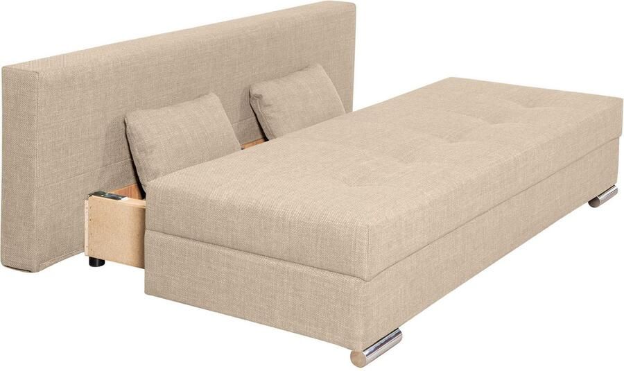 COLLECTION AB Slaapbank Tania met bedfunctie en bedlade comfortabele zitcomfort: veren-kern bekleding inclusief rugkussen - Foto 5