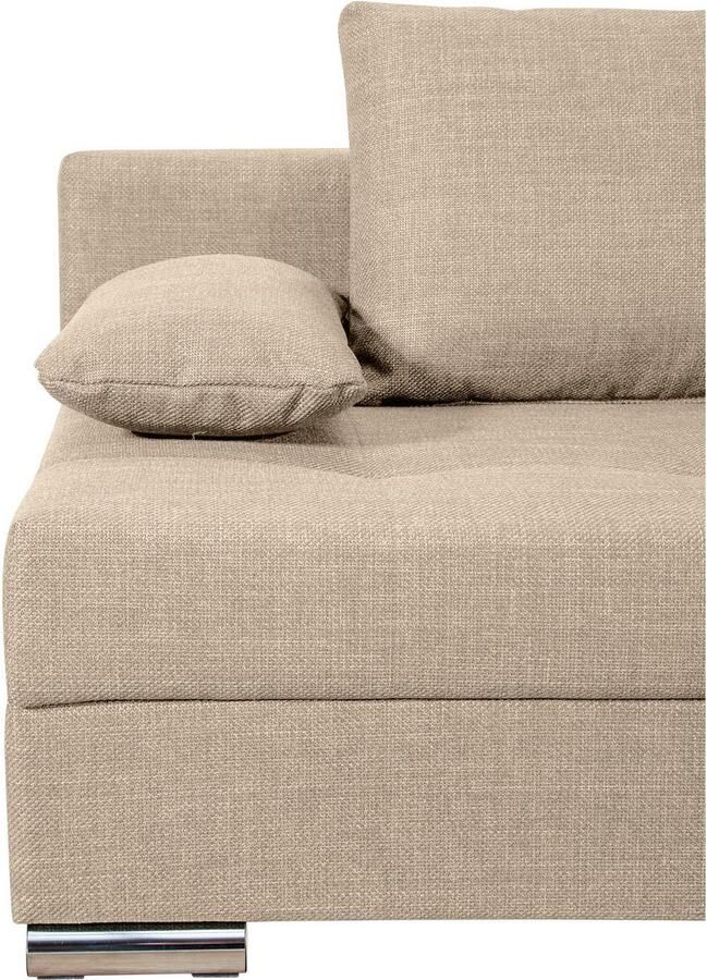 COLLECTION AB Slaapbank Tania met bedfunctie en bedlade comfortabele zitcomfort: veren-kern bekleding inclusief rugkussen