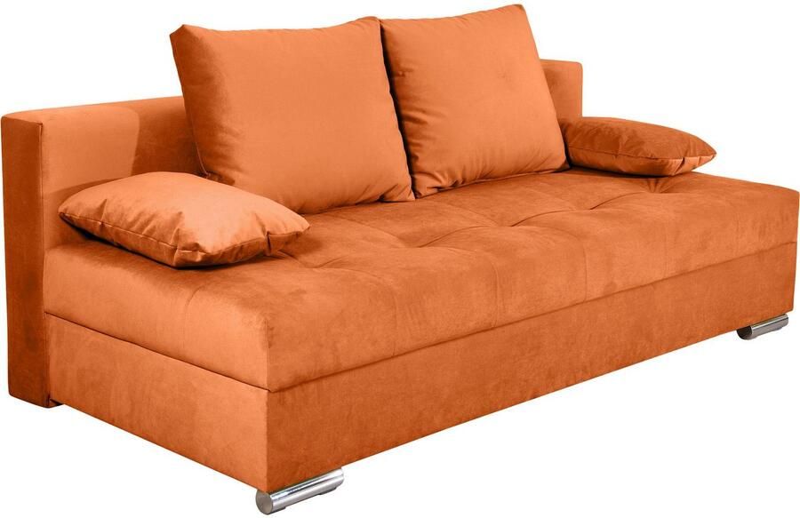 COLLECTION AB Slaapbank Tania met bedfunctie en bedlade comfortabele zitcomfort: veren-kern bekleding inclusief rugkussen - Foto 10