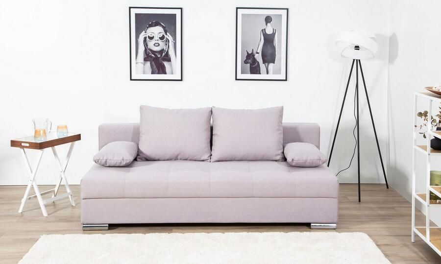 COLLECTION AB Slaapbank Tania met bedfunctie en bedlade comfortabele zitcomfort: veren-kern bekleding inclusief rugkussen - Foto 5