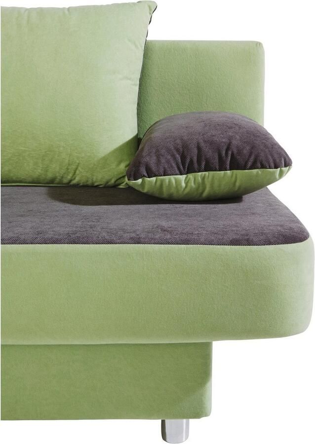 COLLECTION AB Slaapbank ULLA inclusief bedfunctie en opbergruimte Slaapbank bedfunctie bedlade incl. rugkussens armleuningkussens - Foto 4