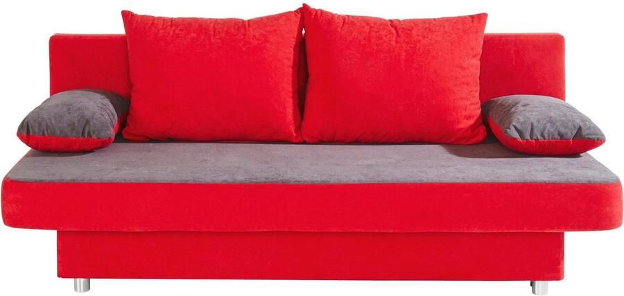 COLLECTION AB Slaapbank ULLA inclusief bedfunctie en opbergruimte Slaapbank bedfunctie bedlade incl. rugkussens armleuningkussens