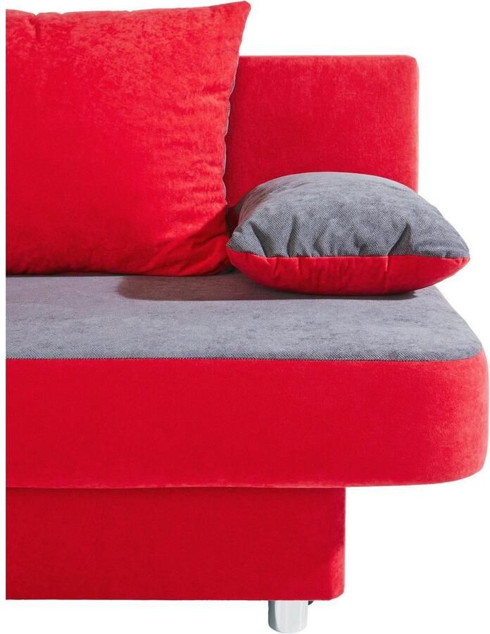 COLLECTION AB Slaapbank ULLA inclusief bedfunctie en opbergruimte Slaapbank bedfunctie bedlade incl. rugkussens armleuningkussens - Foto 2