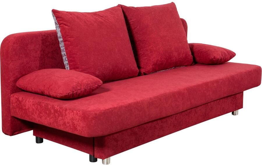 COLLECTION AB Slaapbank ULLA inclusief bedfunctie en opbergruimte Slaapbank bedfunctie bedlade incl. rugkussens armleuningkussens - Foto 6