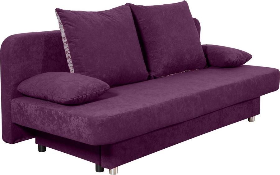 COLLECTION AB Slaapbank ULLA inclusief bedfunctie en opbergruimte Slaapbank bedfunctie bedlade incl. rugkussens armleuningkussens - Foto 6