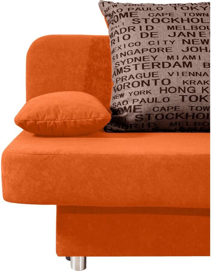 COLLECTION AB Slaapbank ULLA inclusief bedfunctie en opbergruimte Slaapbank bedfunctie bedlade incl. rugkussens armleuningkussens