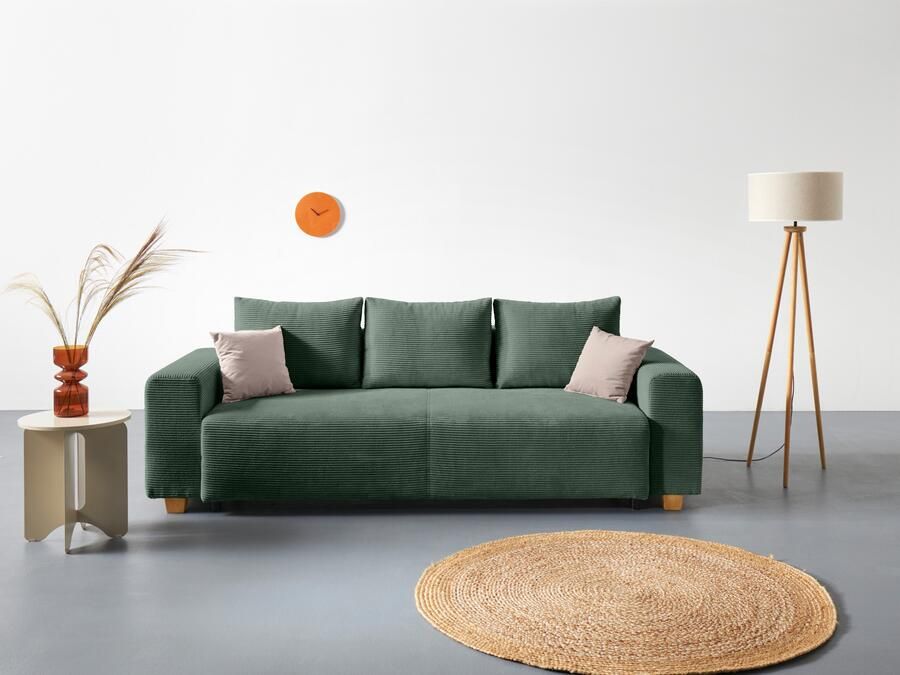 COLLECTION AB Slaapbank Yves ligoppervlak (B T): 142 194 cm incl. bedfunctie bedlade binnenvering & sierkussens - Foto 2