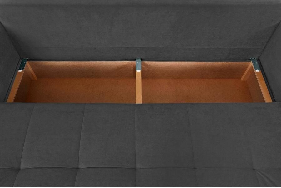 COLLECTION AB Slaapbank Zonne-energie Slaapfunctie bedkist binnenvering en losse rug- en sierkussens - Foto 2