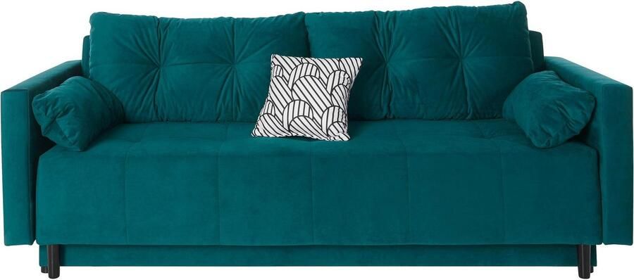 COLLECTION AB Slaapbank Zonne-energie Slaapfunctie bedkist binnenvering en losse rug- en sierkussens - Foto 9