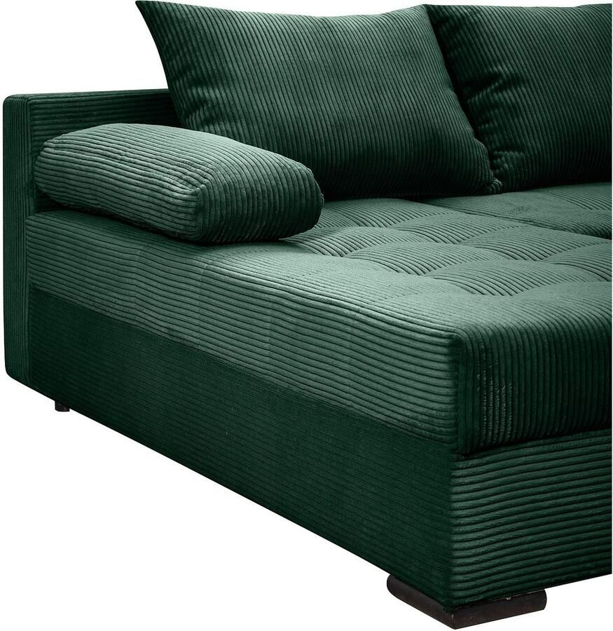 COLLECTION AB Zithoek Josy U-vorm slaapbank met bedlade flexibele recamière breedte: 269cm inclusief rugkussen cord - Foto 2