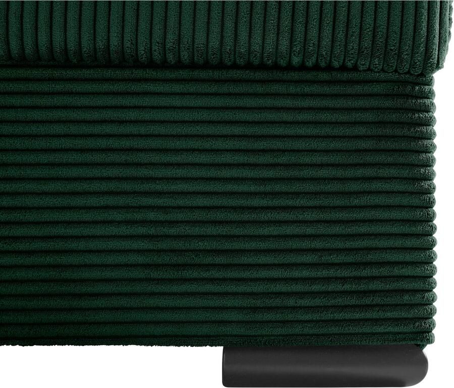 COLLECTION AB Zithoek Josy U-vorm slaapbank met bedlade flexibele recamière breedte: 269cm inclusief rugkussen cord - Foto 3