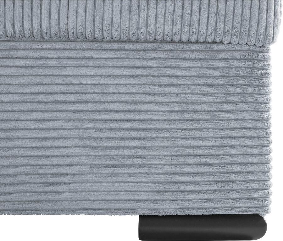 COLLECTION AB Zithoek Josy U-vorm slaapbank met bedlade flexibele recamière breedte: 269cm inclusief rugkussen cord - Foto 3