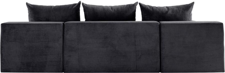 COLLECTION AB Zithoek Josy U-vorm slaapbank met bedlade flexibele recamière breedte: 269cm inclusief rugkussen cord - Foto 10