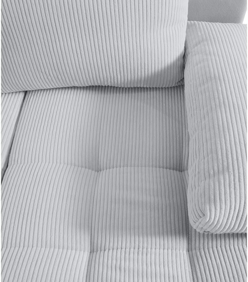 COLLECTION AB Zithoek Josy U-vorm slaapbank met bedlade flexibele recamière breedte: 269cm inclusief rugkussen cord - Foto 2