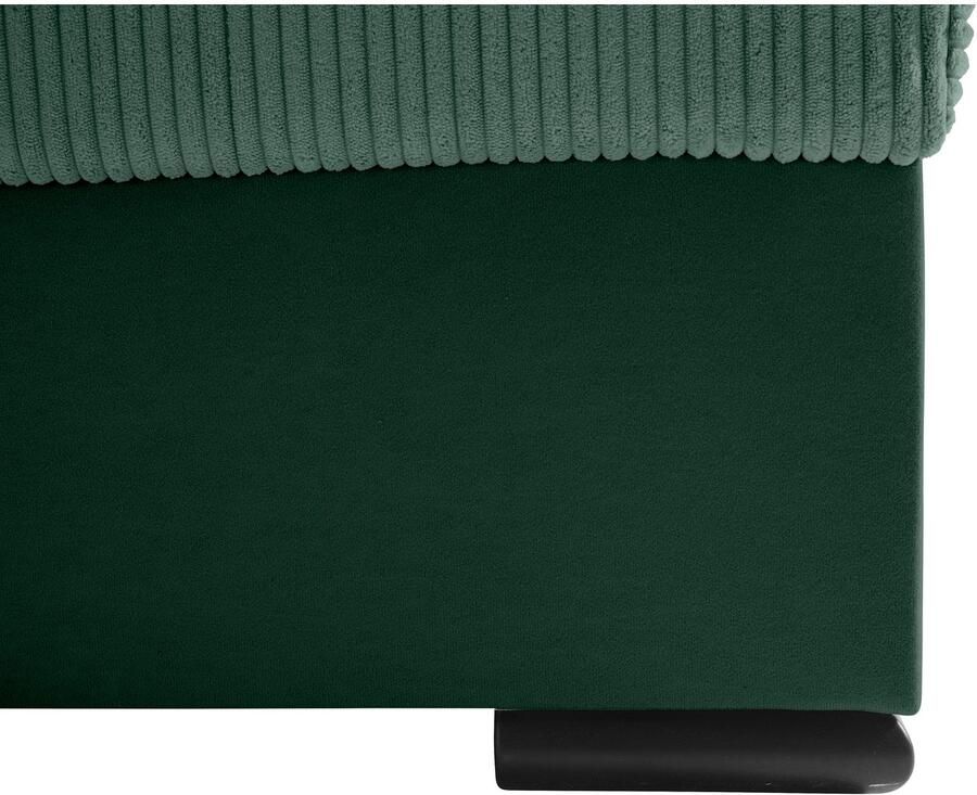 COLLECTION AB Zithoek Josy U-vorm slaapbank met bedlade flexibele recamière breedte: 269cm inclusief rugkussen cord - Foto 3