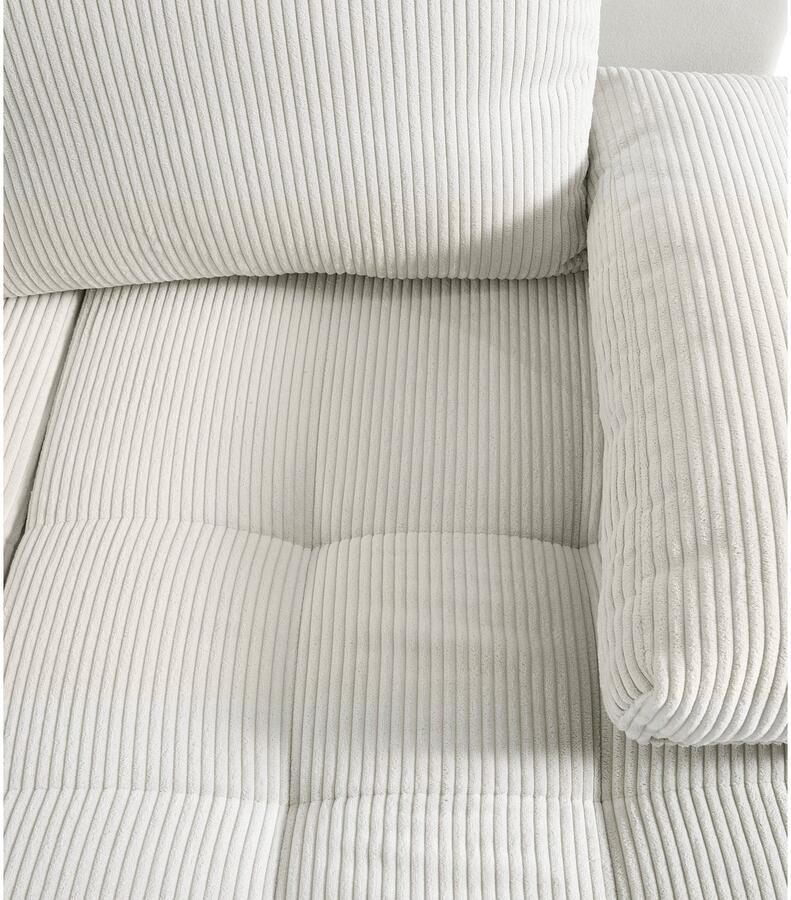 COLLECTION AB Zithoek Josy U-vorm slaapbank met bedlade flexibele recamière breedte: 269cm inclusief rugkussen cord - Foto 12