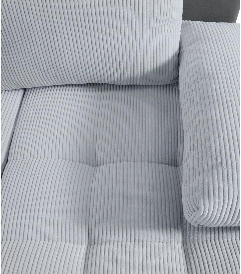 COLLECTION AB Zithoek Josy U-vorm slaapbank met bedlade flexibele recamière breedte: 269cm inclusief rugkussen cord - Foto 2