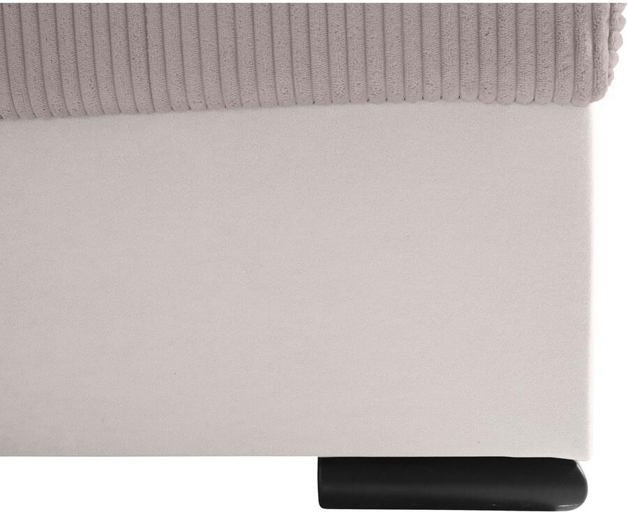 COLLECTION AB Zithoek Josy U-vorm slaapbank met bedlade flexibele recamière breedte: 269cm inclusief rugkussen cord - Foto 3