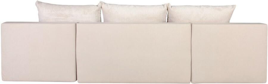 COLLECTION AB Zithoek Josy U-vorm slaapbank met bedlade flexibele recamière breedte: 269cm inclusief rugkussen cord - Foto 11