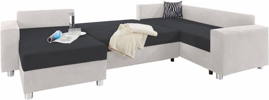 COLLECTION AB Zithoek Paris U-vorm met binnenvering naar keuze met slaapfunctie en bedkist - Foto 4