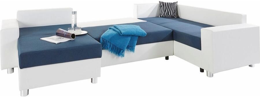 COLLECTION AB Zithoek Paris U-vorm met binnenvering naar keuze met slaapfunctie en bedkist - Foto 14