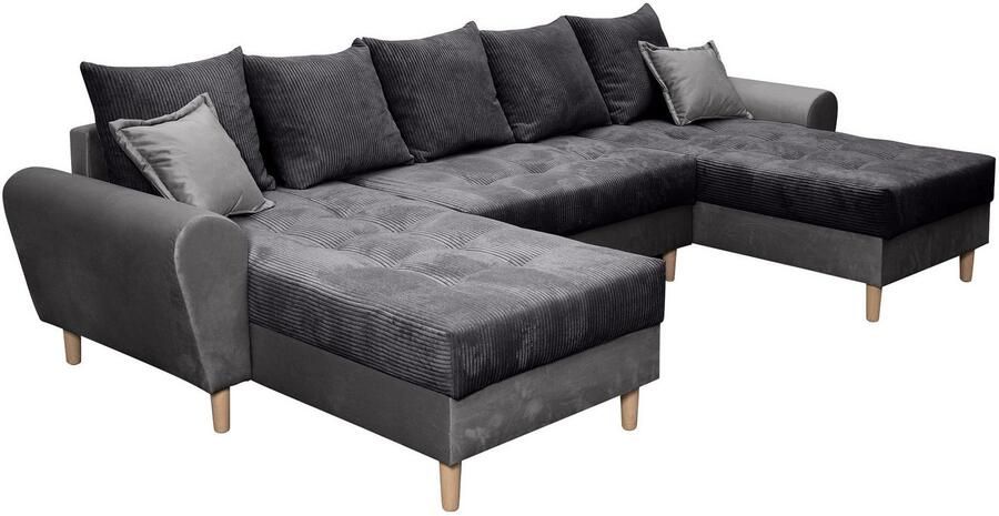 COLLECTION AB Zithoek Raisa U-vorm met vering kussens en stiksels in het zitgebied - Foto 10