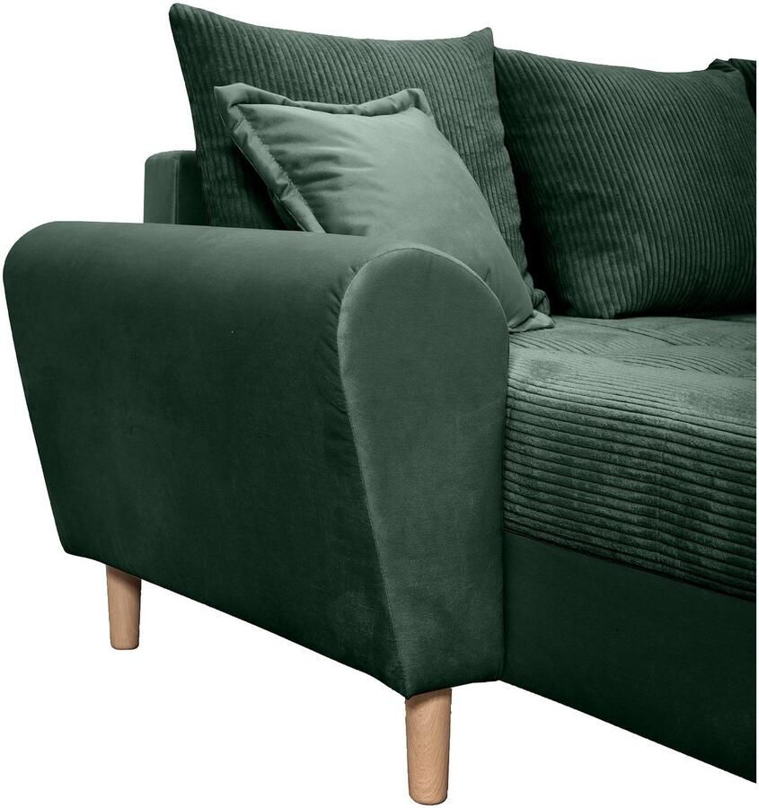 COLLECTION AB Zithoek Raisa U-vorm met vering kussens en stiksels in het zitgebied