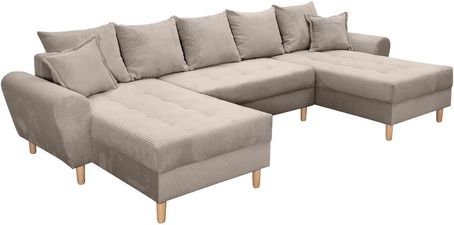 COLLECTION AB Zithoek Raisa U-vorm met vering kussens en stiksels in het zitgebied - Foto 8